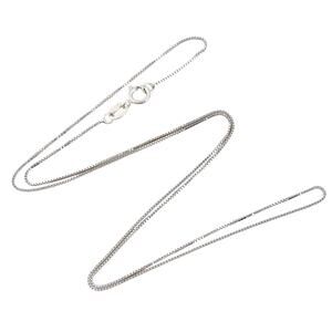 Vintage Italy Sterling Silver 925 0.6mm Box Chain Necklace 18"